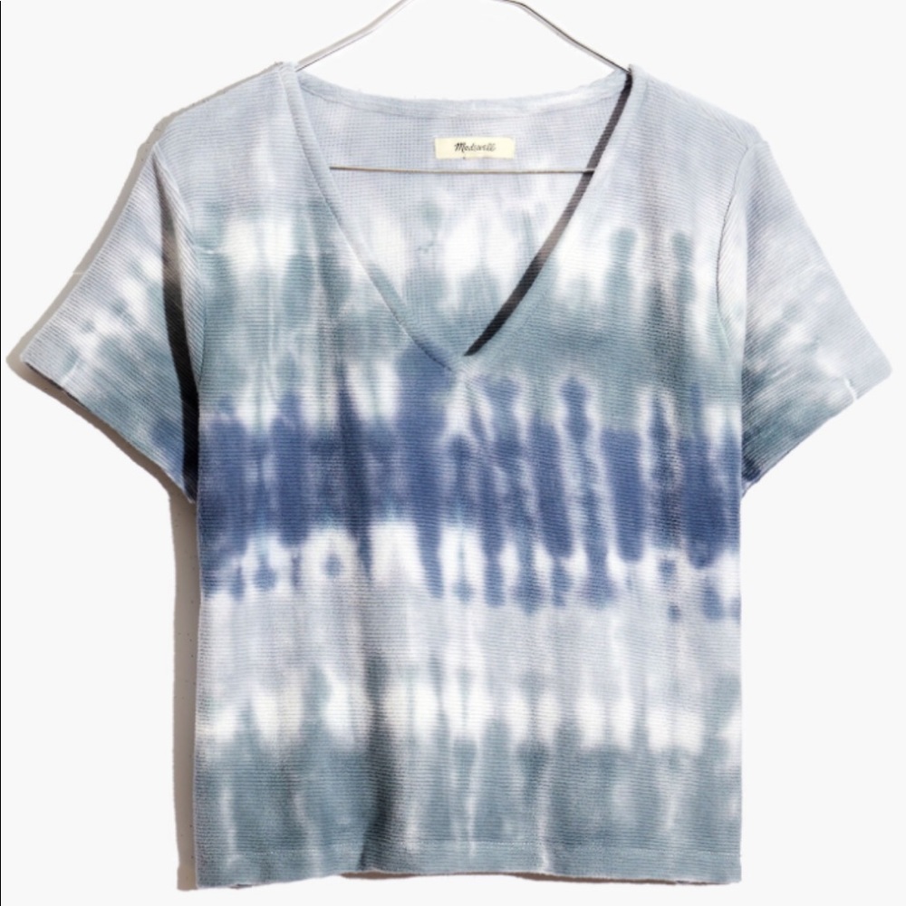 Ottoman jacquard V -neck setlist boxy top